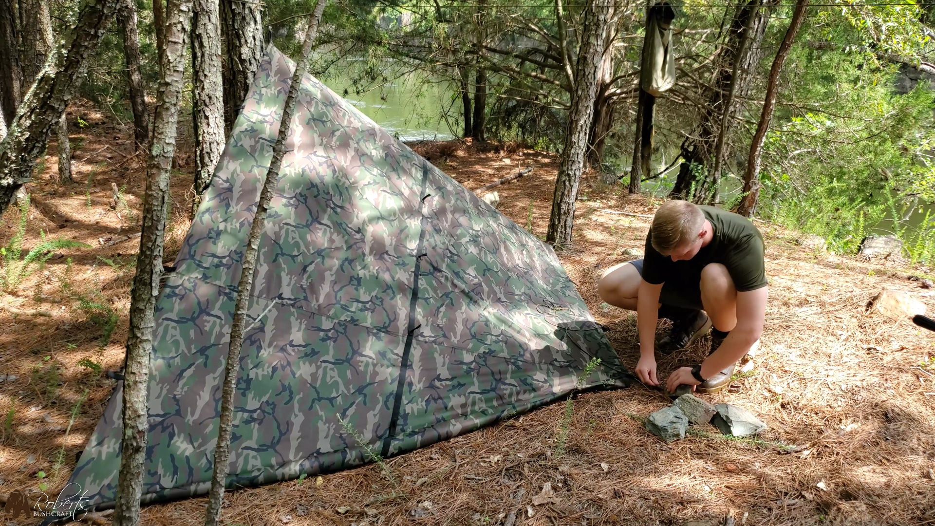 Basic tarp shelters for bushcraft and survival