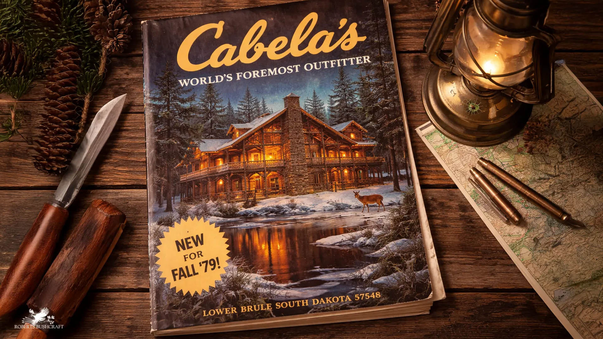 Cabela's Catalog on a table