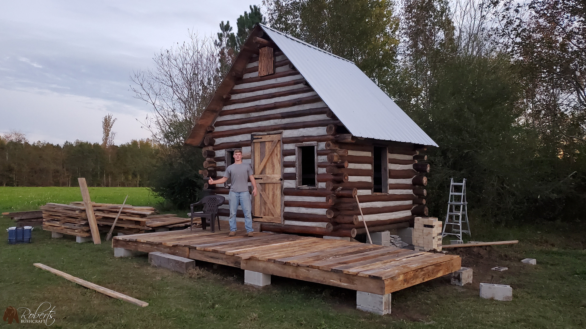 Cabin Update #17 - Porch building & fire bricks