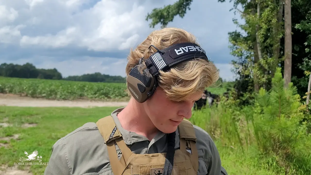 PROHEAR Electronic Ear Protection worn on the range by Gabriel Roberts