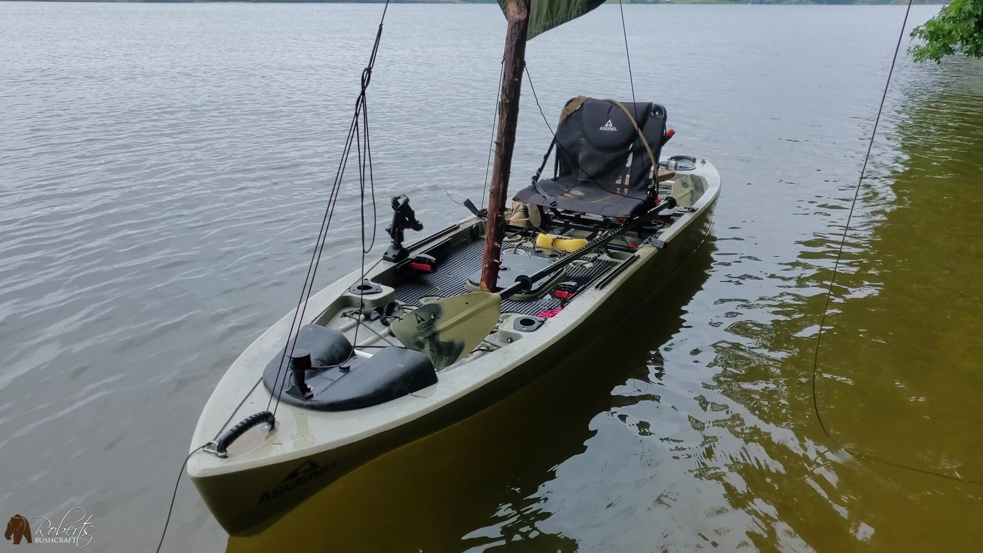 Sailing my Ascend 128T kayak across the lake