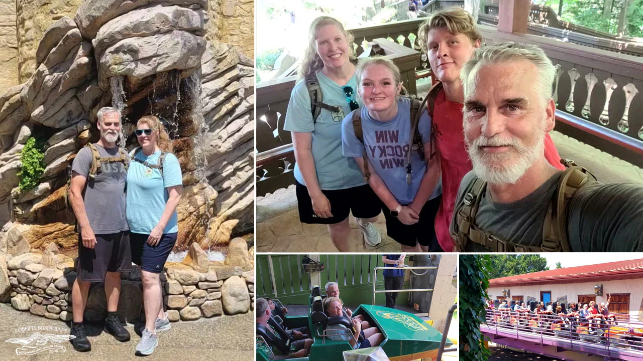 Family spending the day at Busch Gardens Williamsburg wearing comfortable Nortiv 8 Active Cushion shoes