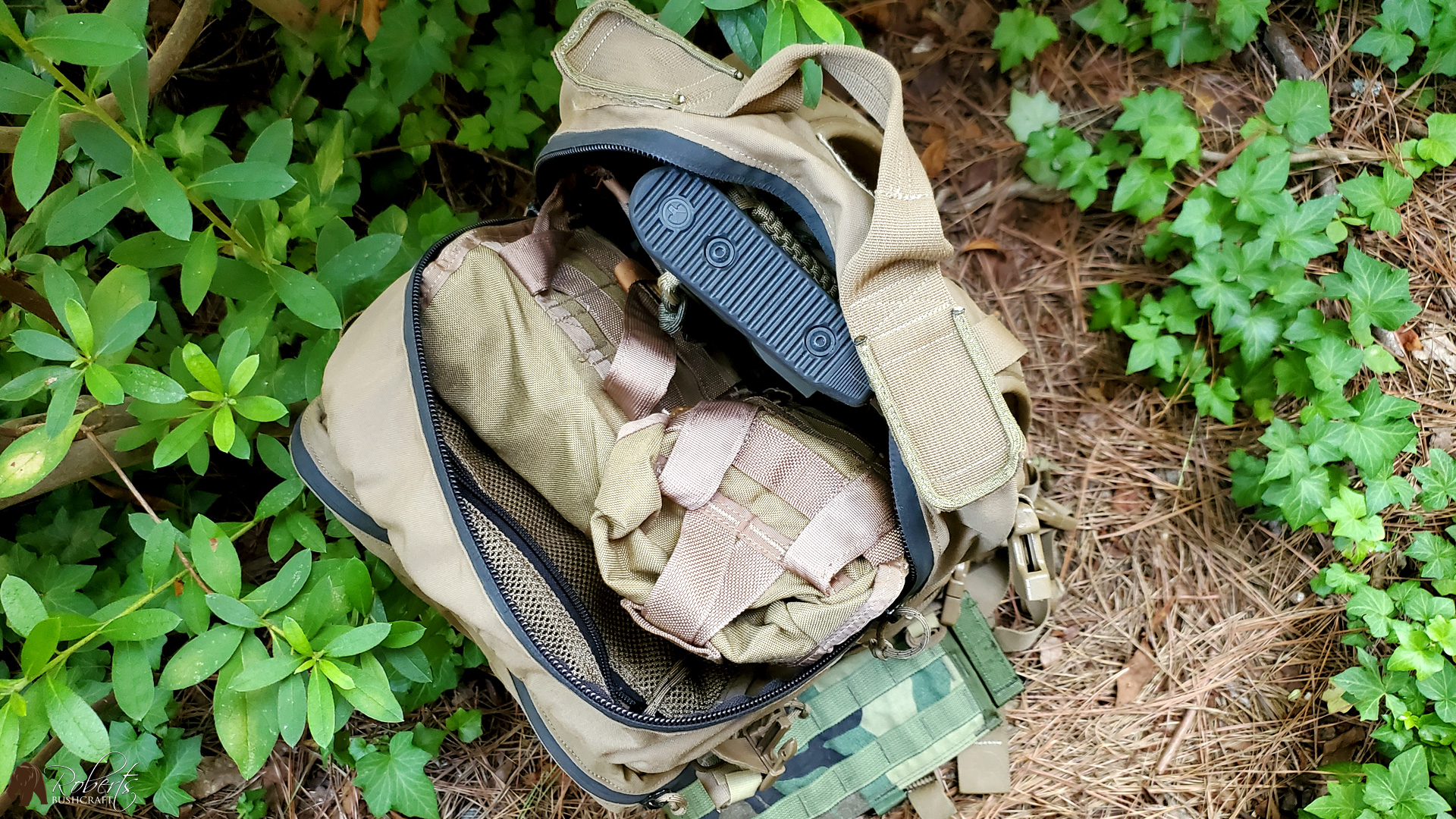 Ruger 10/22 Takedown with Magpul X-22 Backpacker Stock fits inside of the USMC Assault Pack