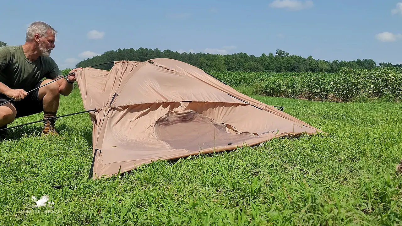 Setting up the USMC 2 Man Combat Tent